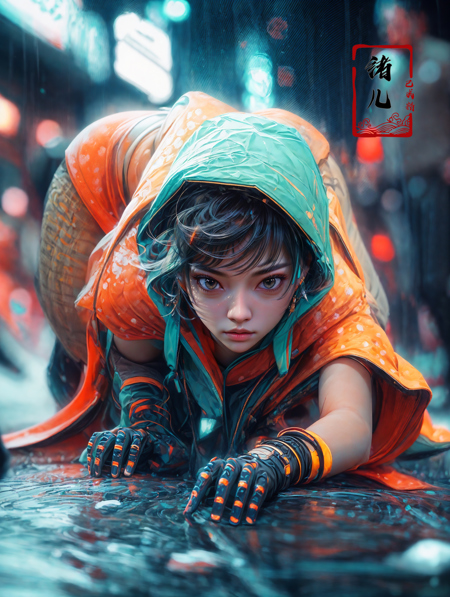606247209521968566-1867536190-CG masterpiece, 3D Chinese girl, angelic face, techno-cool style, dressed in cyberpunk mixed with Chinese style clothing, crouch.jpg